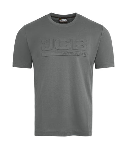 Jcb Unisex 3D Embossed T-Shirt Grey ALL SIZES