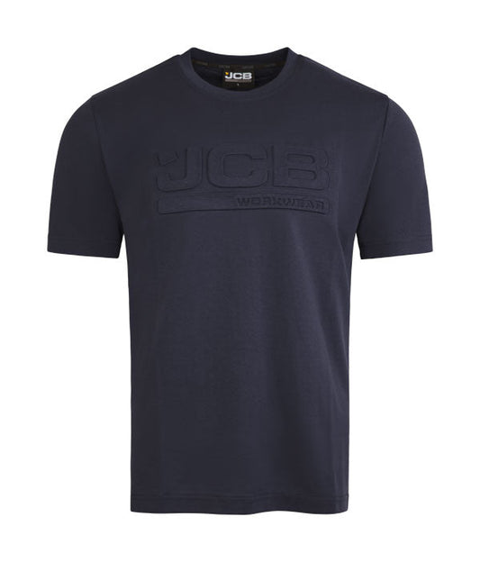 Jcb Unisex 3D Embossed T-Shirt Navy ALL SIZES