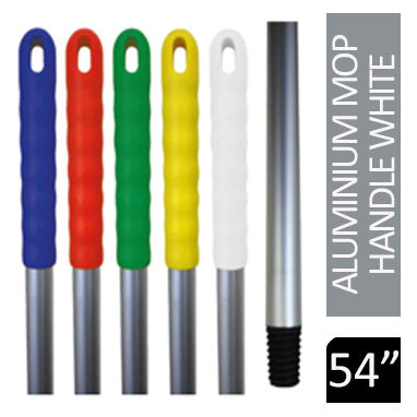 Janit-X 54" Aluminium Mop Handle Colour Coded WHITE