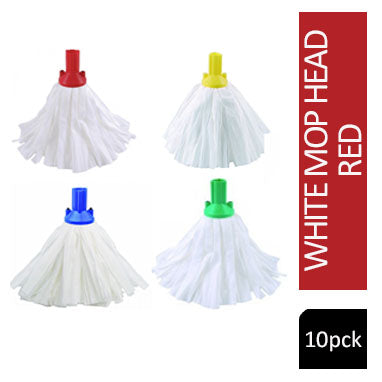 Janit-X Big White Mop Head Red (10 Mop Pack)