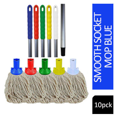 Janit-X  PY Smooth Socket Mop 12oz Blue (Pack of 10) 101869B - UK BUSINESS SUPPLIES