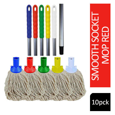 Janit-X PY Smooth Socket Mop 12oz Red (Pack of 10) - UK BUSINESS SUPPLIES