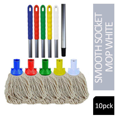 Janit-X  PY Smooth Socket Mop 12oz White (Pack of 10) - UK BUSINESS SUPPLIES