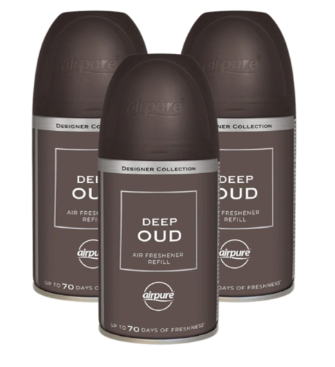 Airpure Designer Collection Air Freshener Deep Oud Automatic Refill 250ml