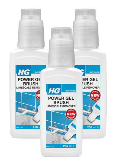 HG Power Gel Brush Limescale Remover | Gel & Brush Kit | 250ml