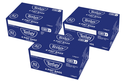 Tetley 4 Pint Bulk Brew Teabags | Catering Large Tea Bags | 82 Bulk 4 Pint Bags