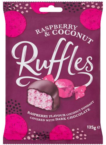 Ruffles Raspberry & Coconut 135g