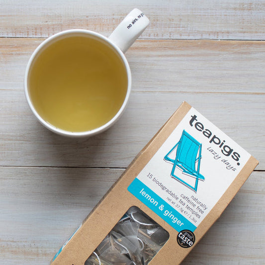 Teapigs Lemon and Ginger Tea Bags Made With Whole Leaves (1 Pack of 50 Enveloped Tea Bags)