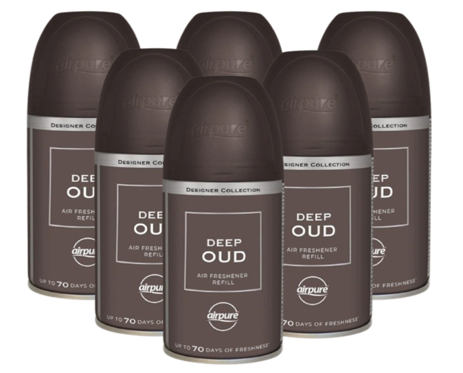 Airpure Designer Collection Air Freshener Deep Oud Automatic Refill 250ml