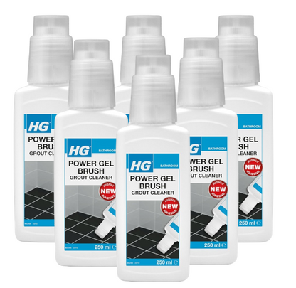 HG Power Gel Brush Grout Cleaner | Gel & Brush Kit | 250ml