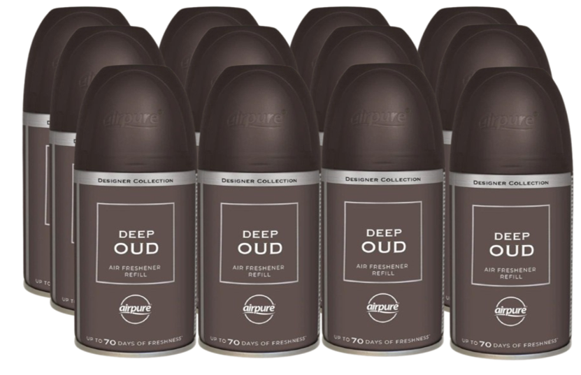 Airpure Designer Collection Air Freshener Deep Oud Automatic Refill 250ml