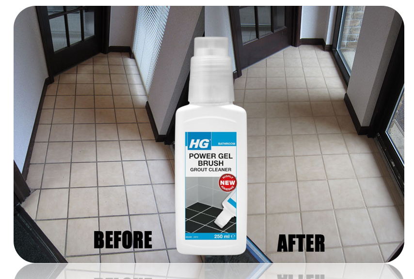 HG Power Gel Brush Grout Cleaner | Gel & Brush Kit | 250ml