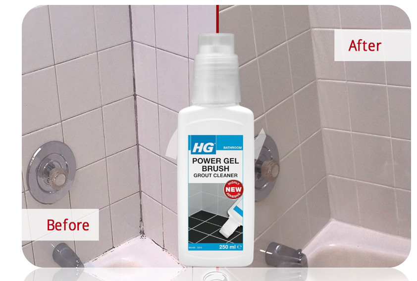 HG Power Gel Brush Grout Cleaner | Gel & Brush Kit | 250ml