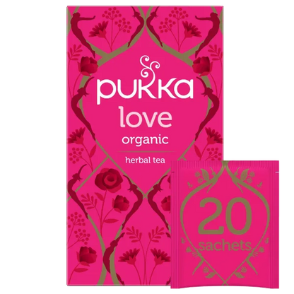 Pukka Tea Organic Love Envelopes 20's , Chamomile Rose & Lavender.