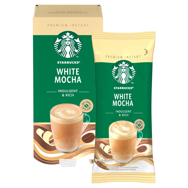 Starbucks White Mocha Instant Coffee Sachets 5x22g - UK BUSINESS SUPPLIES