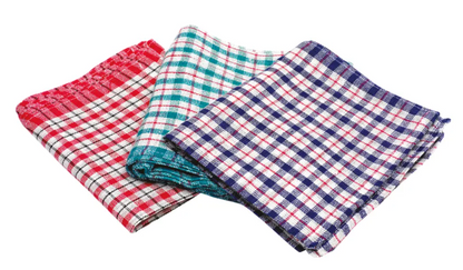 Janit-X Check Design Cotton Tea Towels 430x680mm (Pack of 10)