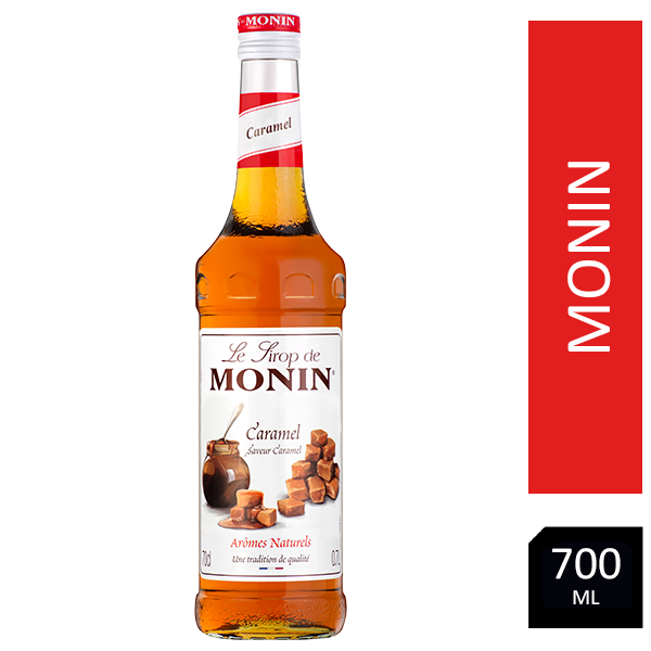 MONIN Premium Caramel Coffee & Cocktail Syrup 700ml Glass Bottle