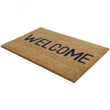 Fixtures "Welcome" 34cm x 60cm PVC Backed Coir Door Mat