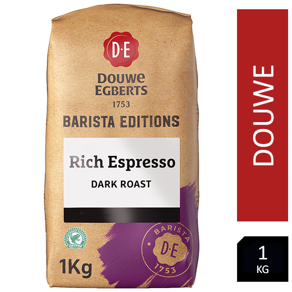 Douwe Egberts Barista Editions Rich Espresso Blend, Dark Roast Coffee Beans 1kg