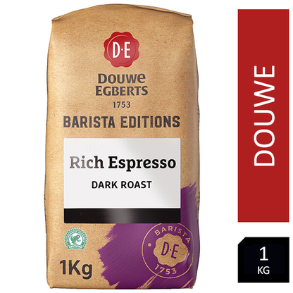 Douwe Egberts Barista Editions Rich Espresso Blend, Dark Roast Coffee Beans 1kg