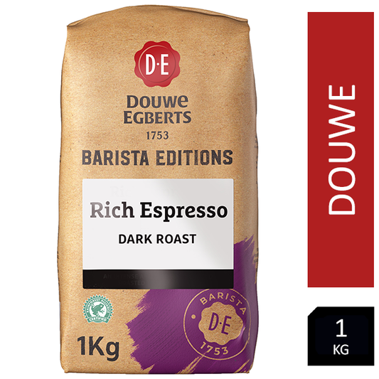 Douwe Egberts Barista Editions Rich Espresso Blend, Dark Roast Coffee Beans 1kg