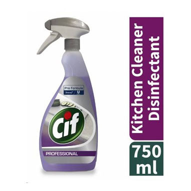 Cif Pro-Formula 2in1 Kitchen Cleaner Disinfectant Spray 750ml