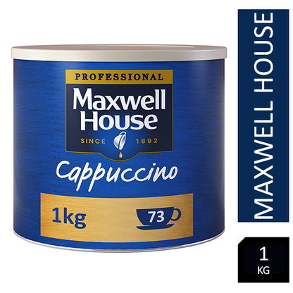 Maxwell House Cappuccino Instant Coffee 1kg Tin (Full Pack 4's)