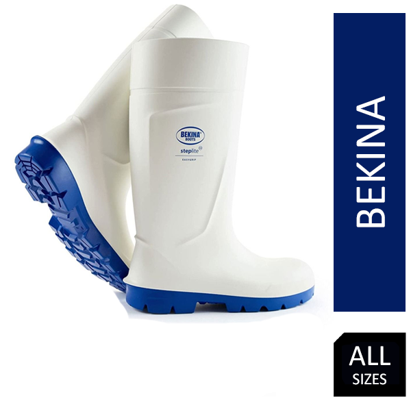 Bekina Easygrip Full Safety Boot White  {All Sizes}