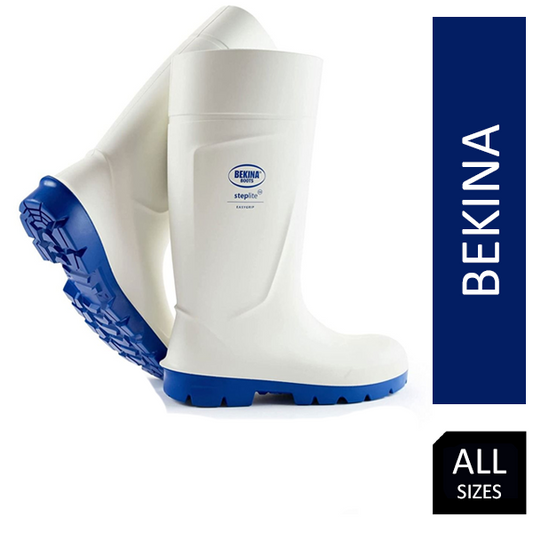 Bekina Easygrip Full Safety Boot White  {All Sizes}