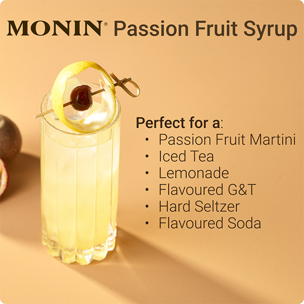 MONIN Passion Fruit Cocktail Syrup 700ml (Glass)