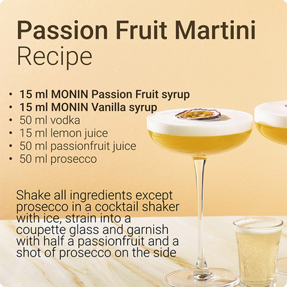 MONIN Passion Fruit Cocktail Syrup 700ml (Glass)