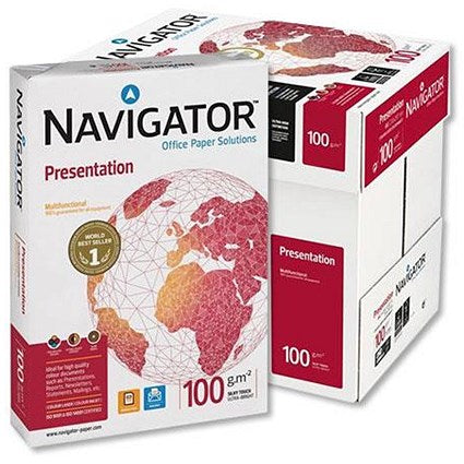 Navigator 100gsm A4 Presentation Paper - White,pack of 5 Reams - UK BUSINESS SUPPLIES