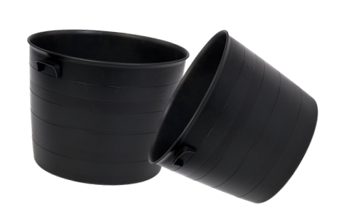 Strata Indoor or Outdoor Blacksmith Patio Planter 35cm , Black Wide Planters