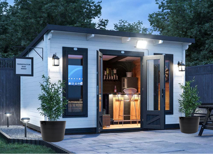 Strata Indoor or Outdoor Blacksmith Patio Planter 35cm , Black Wide Planters (121574)