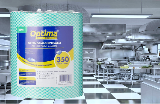 Ramon Hygiene Optima All Purpose, Non Woven Cloth Roll 350 Sheet {Green}