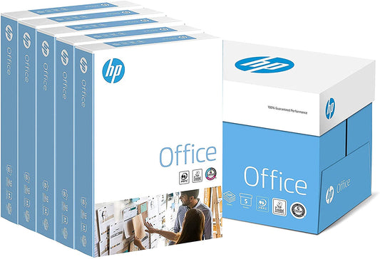 HP Printer Paper, Office A4 Paper, 210x297mm, 80gsm, 5 Ream Carton, 2500 Sheets - FSC Certified Copy Paper