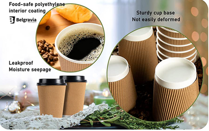 Belgravia 25cl/8oz Kraft Ripple Cup