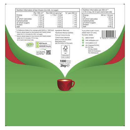 PG Tips Envelope Tea Bags BULK Pack x 1000