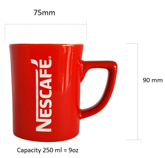 Nescafé Iconic Stylish Modern Red Tea & Coffee Mug