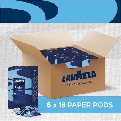Lavazza Dek Decaf Paper ESE Pods 18s - UK BUSINESS SUPPLIES