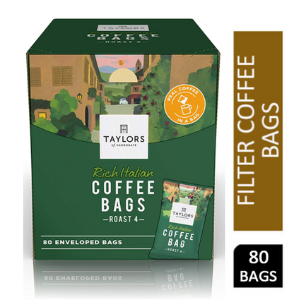 Taylors of Harrogate Rich Italian Coffee Bags Pack 80s