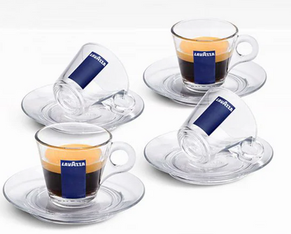 Lavazza Trasparenza Espresso Cup & Saucer Set (2 Pack)