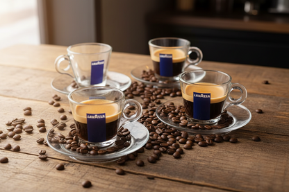 Lavazza Trasparenza Espresso Cup & Saucer Set (2 Pack)