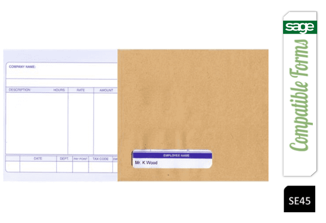 Sage (SE45) Compatible Wage Envelopes Pack 1000's