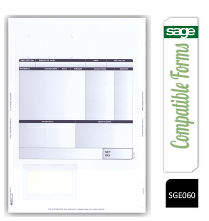 Sage (SGE060) Compatible Self-Seal Payslip Mailers Pack 1000's