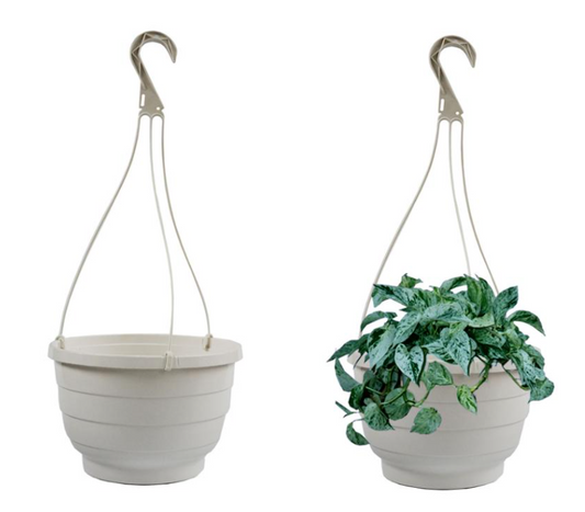 Fixtures White Garden Hanging Basket 25cm x 16cm