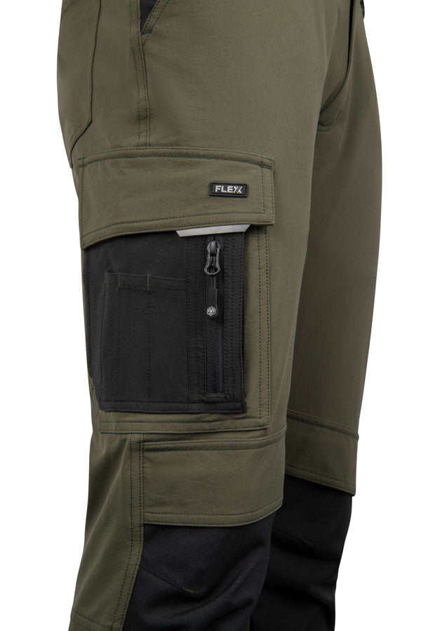 Flex Workwear Trouser Two-Tone Bot Green/Black 36R