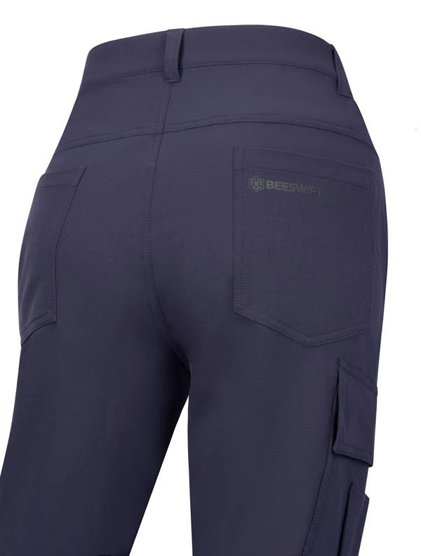 Flex Womens Combat Pocket Trousers Navy ALL SIZES