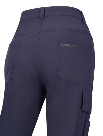 Flex Womens Combat Pocket Trousers Navy ALL SIZES