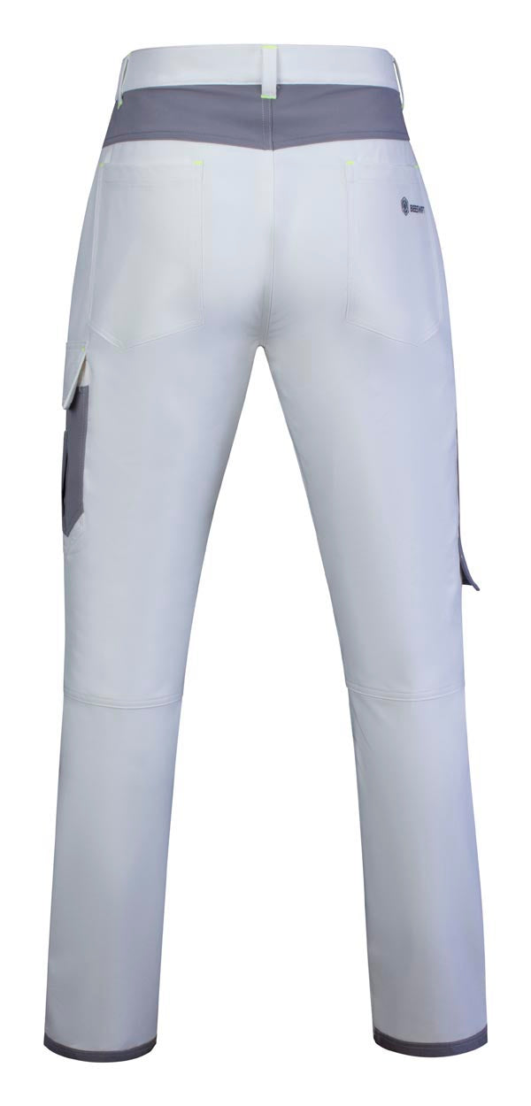 Flex Workwear Trouser  Two-Tone Wh Gy 28R